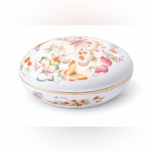 Avon Butterfly Fantasy Porcelain Trinket Egg - 1970s